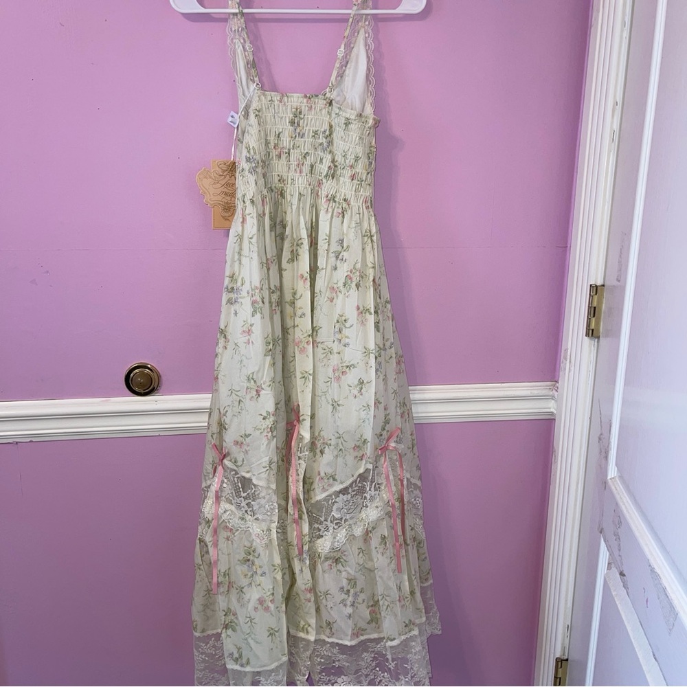 Lacemade floral holiday dress fairycore cottage kawaii fairy victorian Lolita - Picture 14 of 14